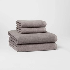 4pk Antimicrobial Assorted Bath and Hand Towel Set