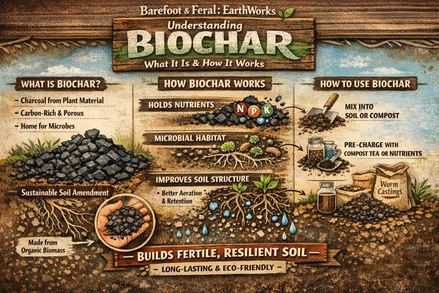 100% All Natural Biochar Soil Amendment - Choose Your Size - FREE SHIPPING gallery