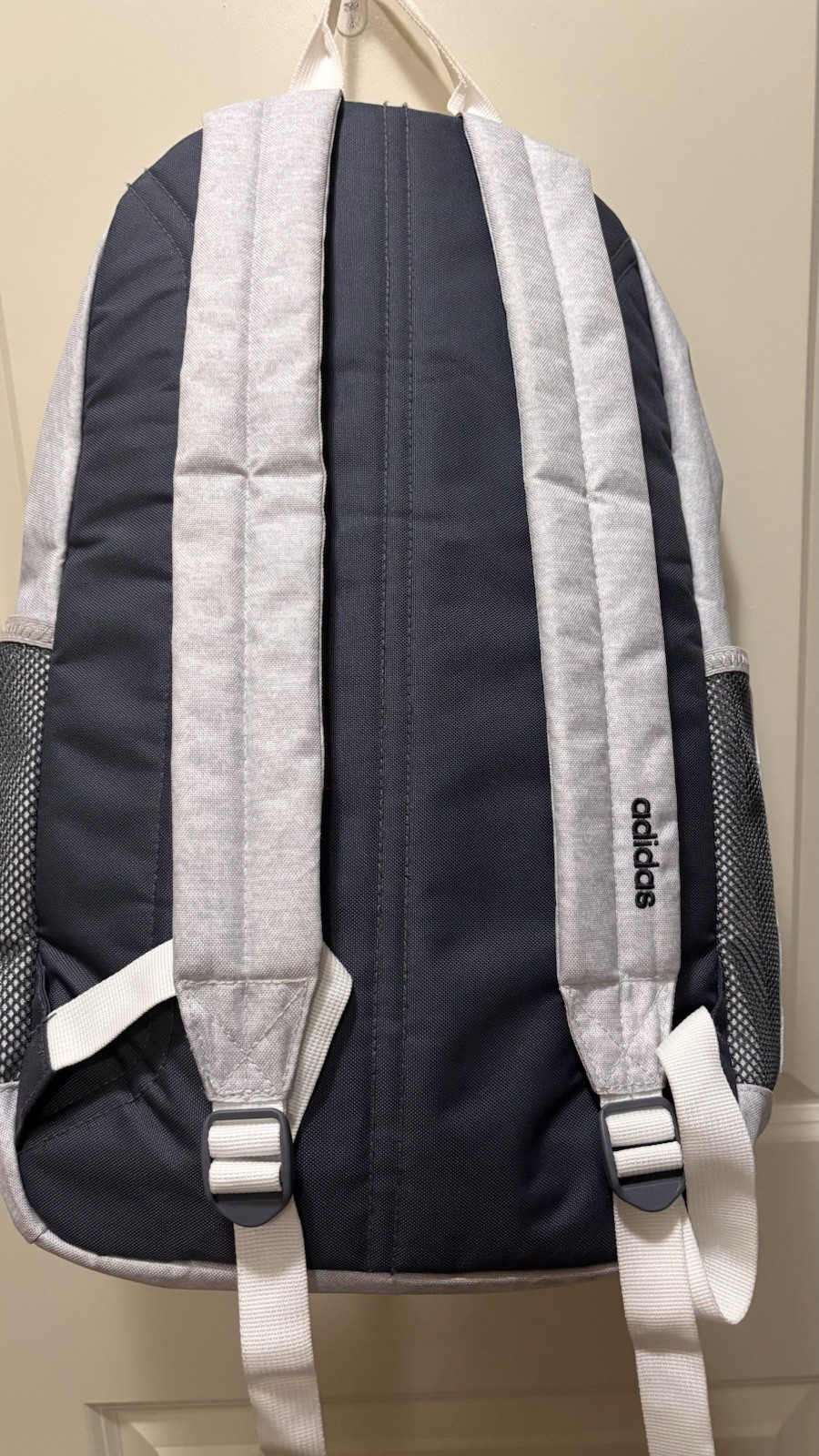 adidas Grey Backpack with Adjustable Straps and Multiple Pockets 4