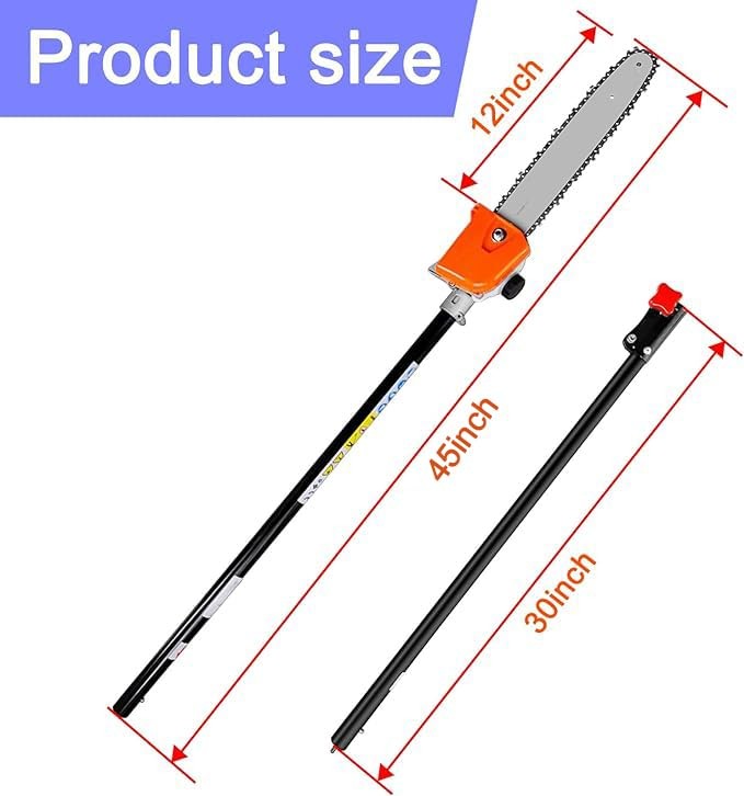 Gabasinover 75 Inch Pole Saw Attachment And Extension Pole Attachment gallery