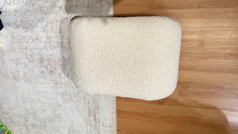 CB2 Bouclé Chairs + Bench bonus (set)- Designer Ivory Set (Made in Italy) gallery