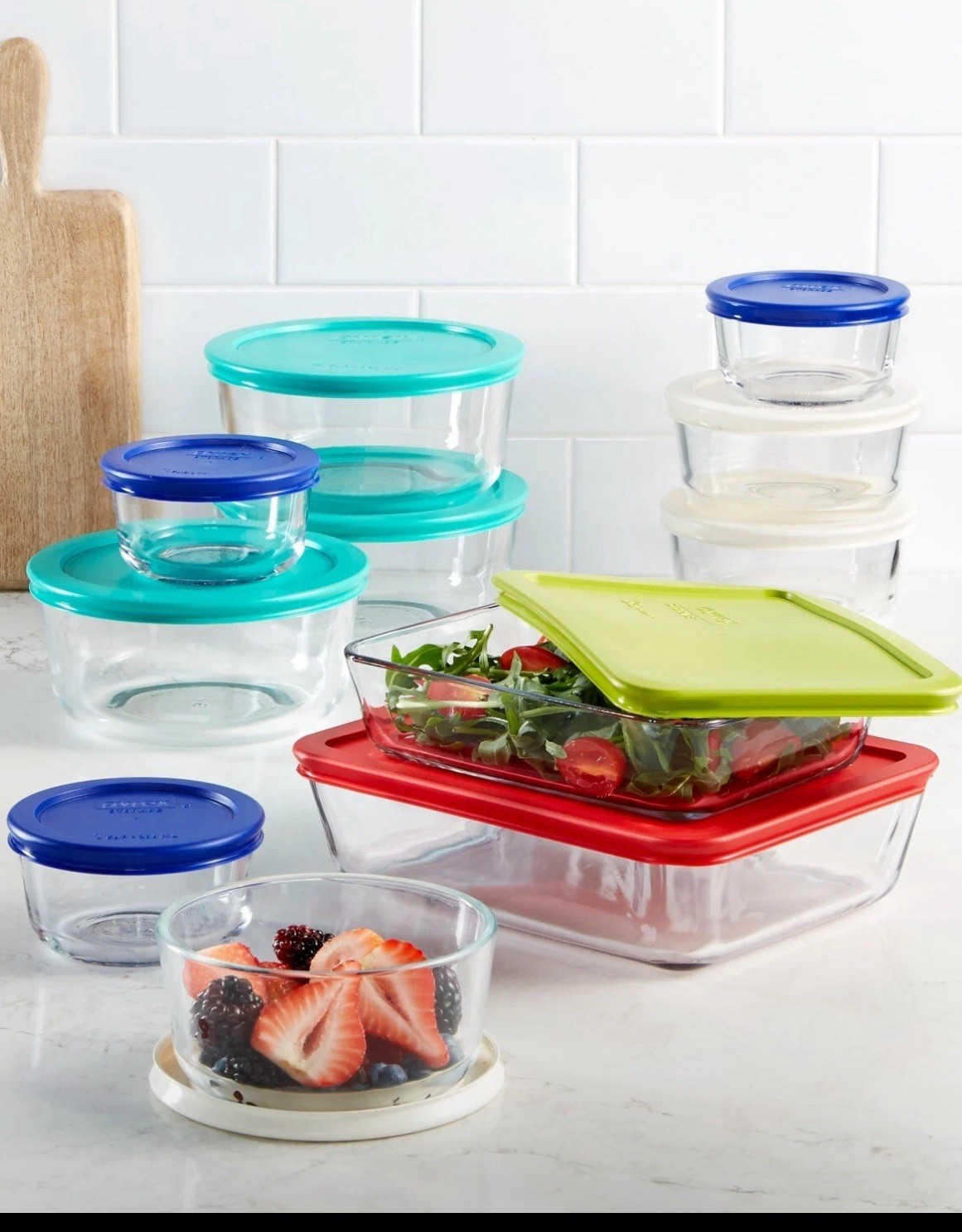 LAST ONE!! Pyrex 22 Piece Durable Dependable Food Storage Container Set w/ Lids gallery
