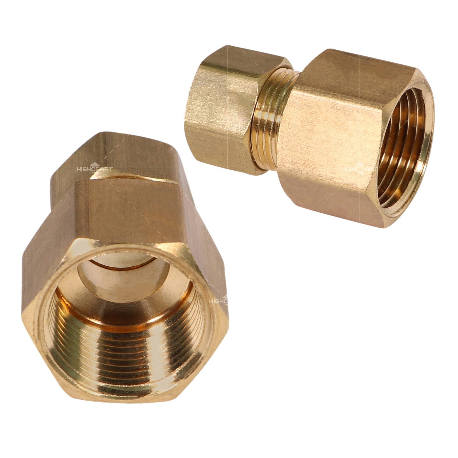 Highcraft Compression x Female Reducing Adapter Pipe Fitting Lead Free Brass USA gallery