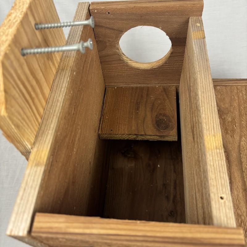 Large Solid Cedar Backyard Squirrel House Nesting Box - Wooden W Preditor Guard gallery