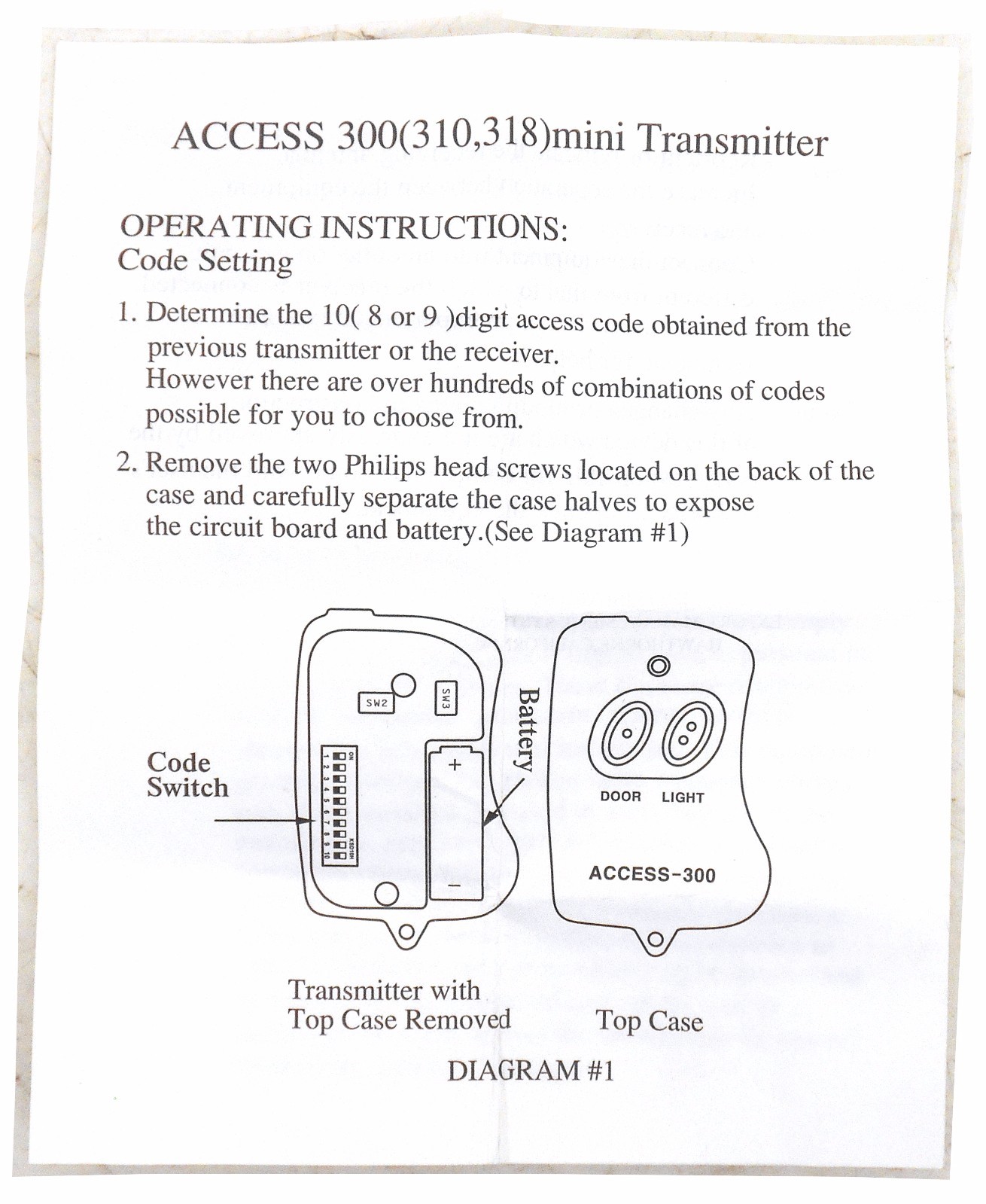 9 Digit Code Mini Remote Control Garage Door/Gate Transmitter w/ Mini Flashlight gallery
