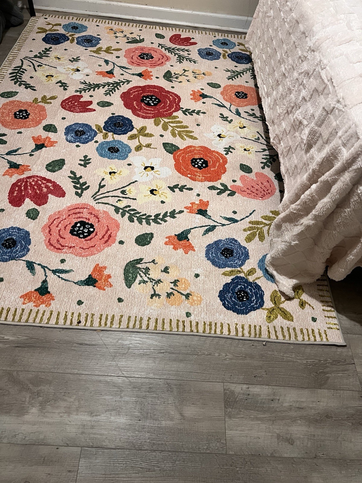 Floral & Nature Multicolor Rectangle Area Rug for Bedroom gallery