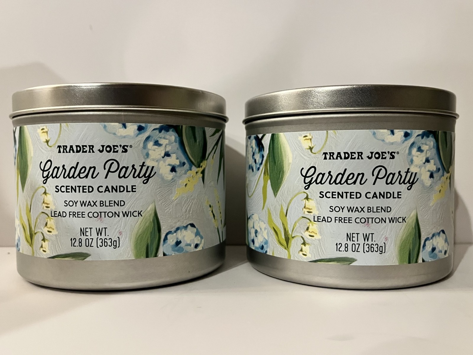 2-Trader Joe’s GARDEN PARTY Soy Candle 12.8 oz Lead Free Cotton Wicks Limited gallery