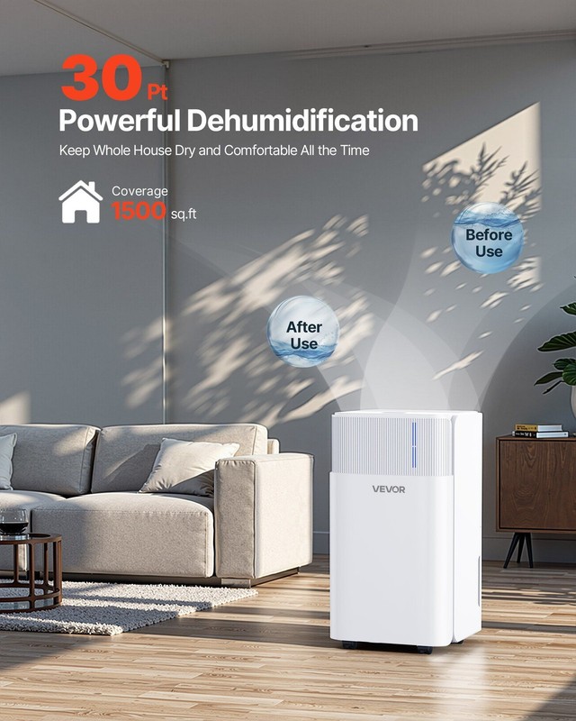 30pt Dehumidifier Wide Coverage Large Area Protection from Dampness gallery