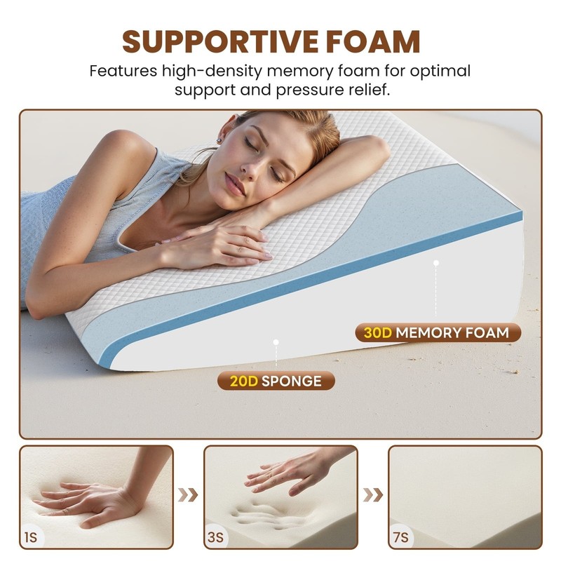 Wedge Pillow, Memory Foam Bed Wedge for Acid Reflux & Recovery gallery