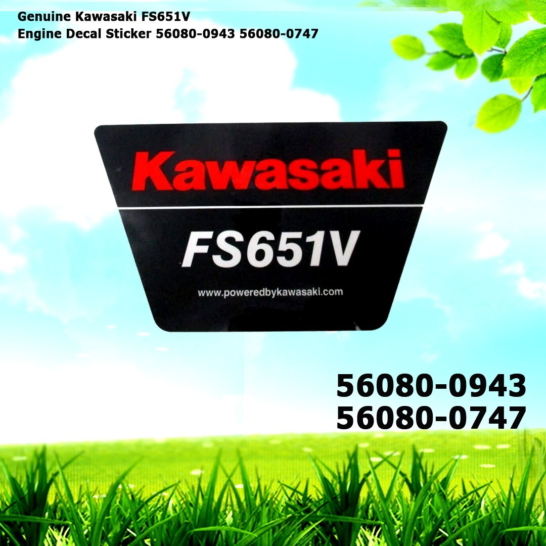 Genuine Kawasaki FS651V Engine Decal Sticker 56080-0943 56080-0747 gallery