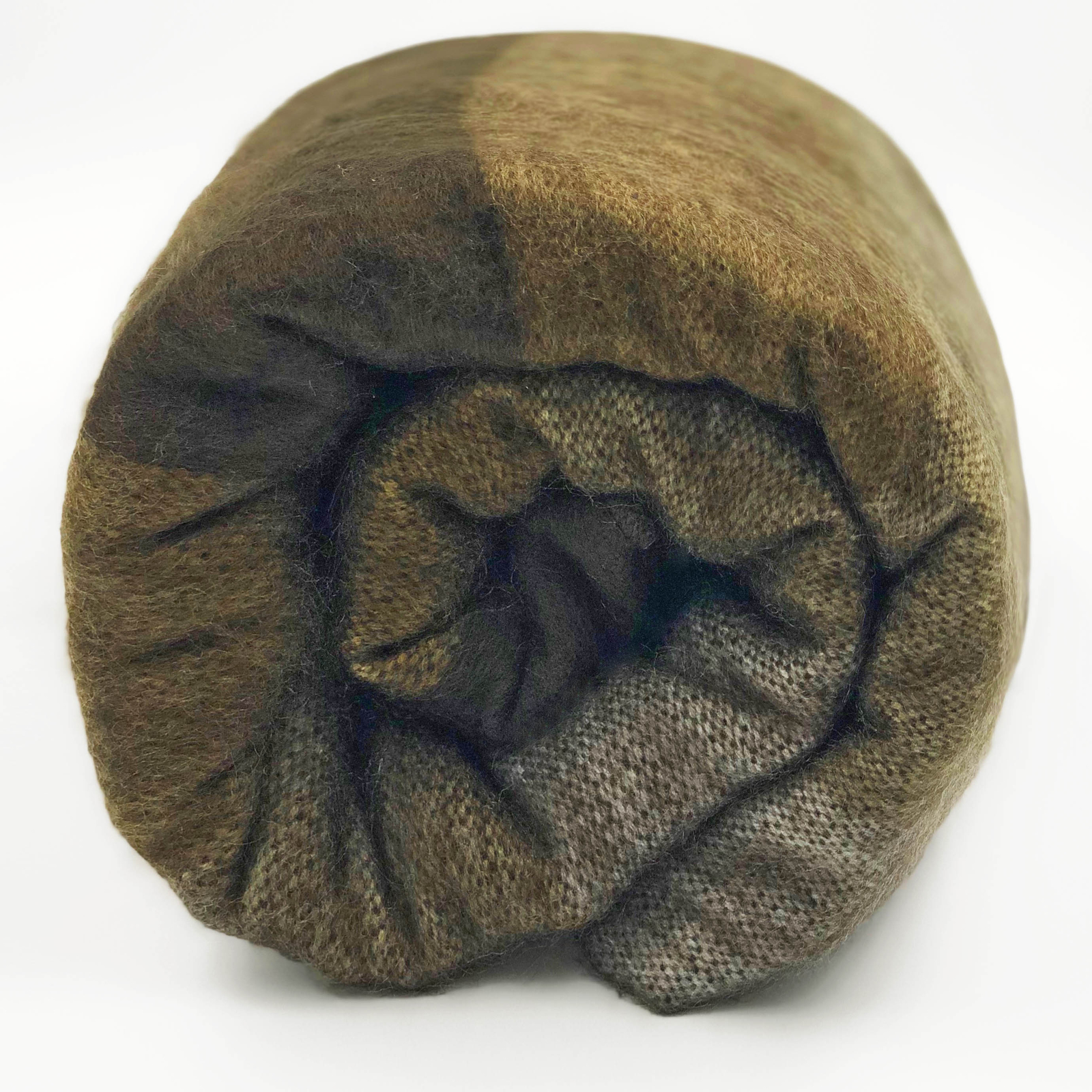 SOFT & WARM CHOCOLATE BROWN BRUSHED ALPACA WOOL BLANKET THROW 90"x65" gallery