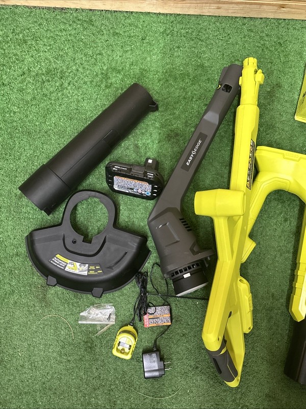 RYOBI 1+ 18-Volt Cordless Electric String Trimmer/Edger and Blower Combo Kit gallery