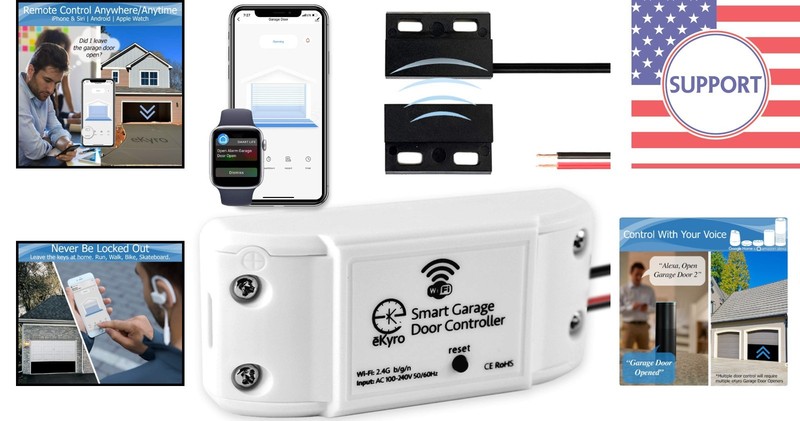 Smart Garage Door Opener - Voice & Mobile Control with No Monthly Fees Included gallery