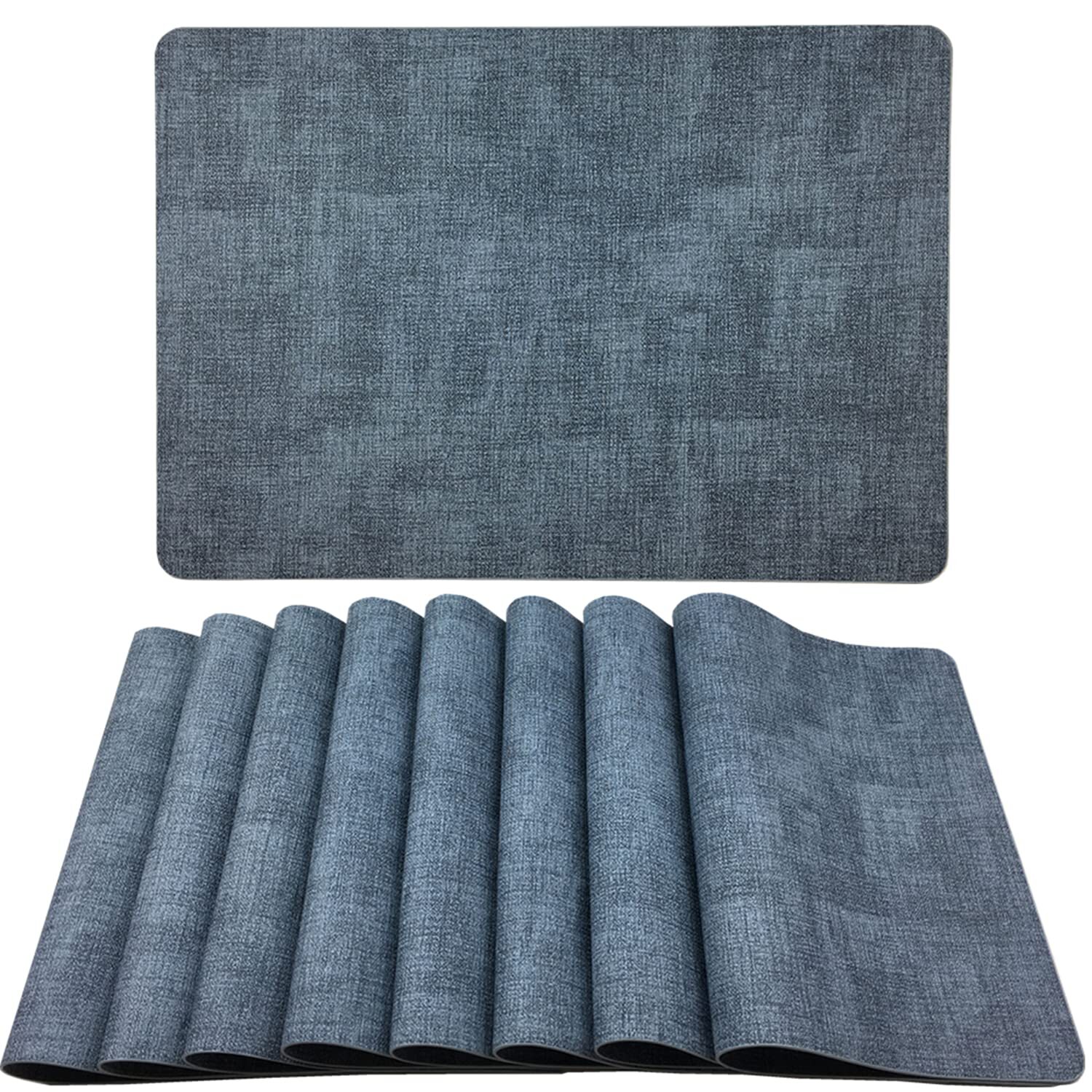 Waterproof Easy to Clean Non-Slip Heat Resistant Thick Faux Leather Placemats... gallery