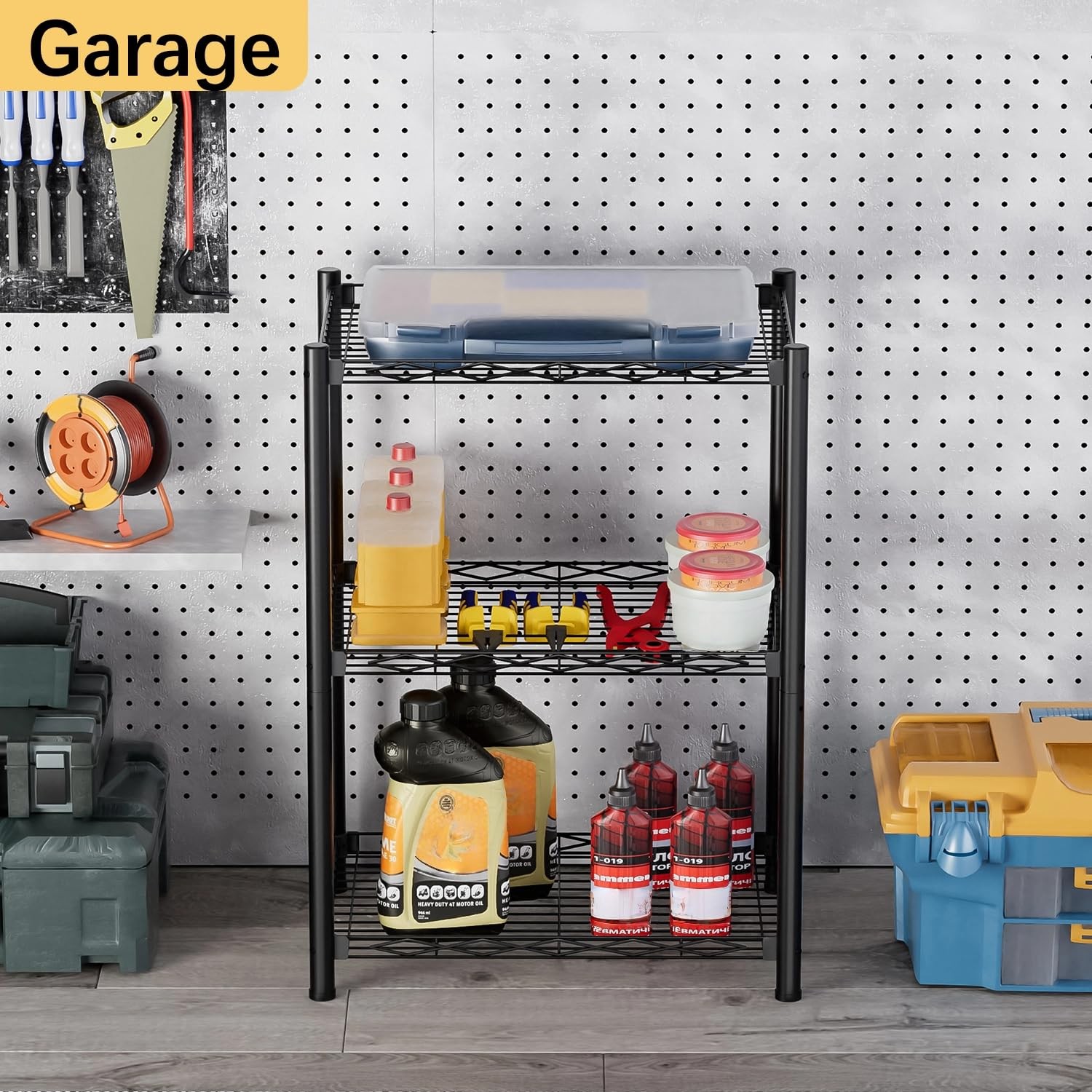 3 Tier Wire Shelf,Metal Shelving Unit Storage Shelves Rack, Utility Small Sli... gallery