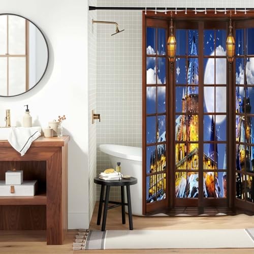 Magic Castle Shower Curtain Fairytale Castle Bathroom 48"W x 72"L (Pack of 1) A gallery
