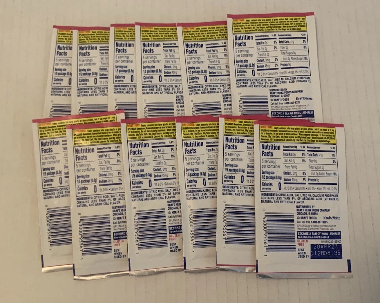 12x Packets Kool-Aid Strawberry Caffeine Free Soft Drink Mix 0.14oz gallery