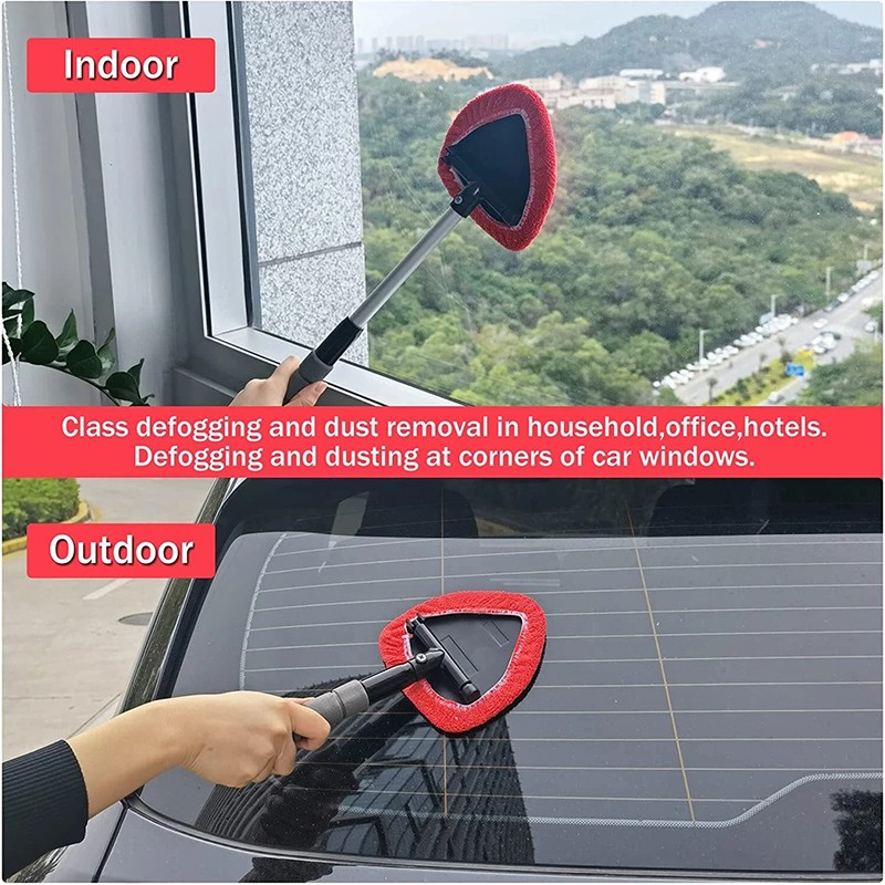 Auto Windshield Cleaning Tool Window Cleaner Brush Glass Wiper Extendable Handle gallery