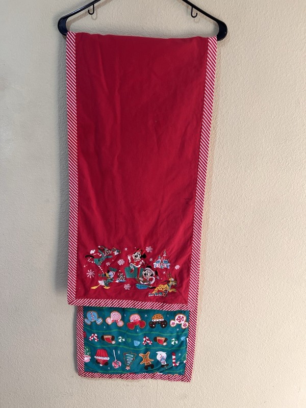 Disney Parks Reversible Table Runner 15 In. X 72 In. Mickey Mouse Gingerbread z7 gallery