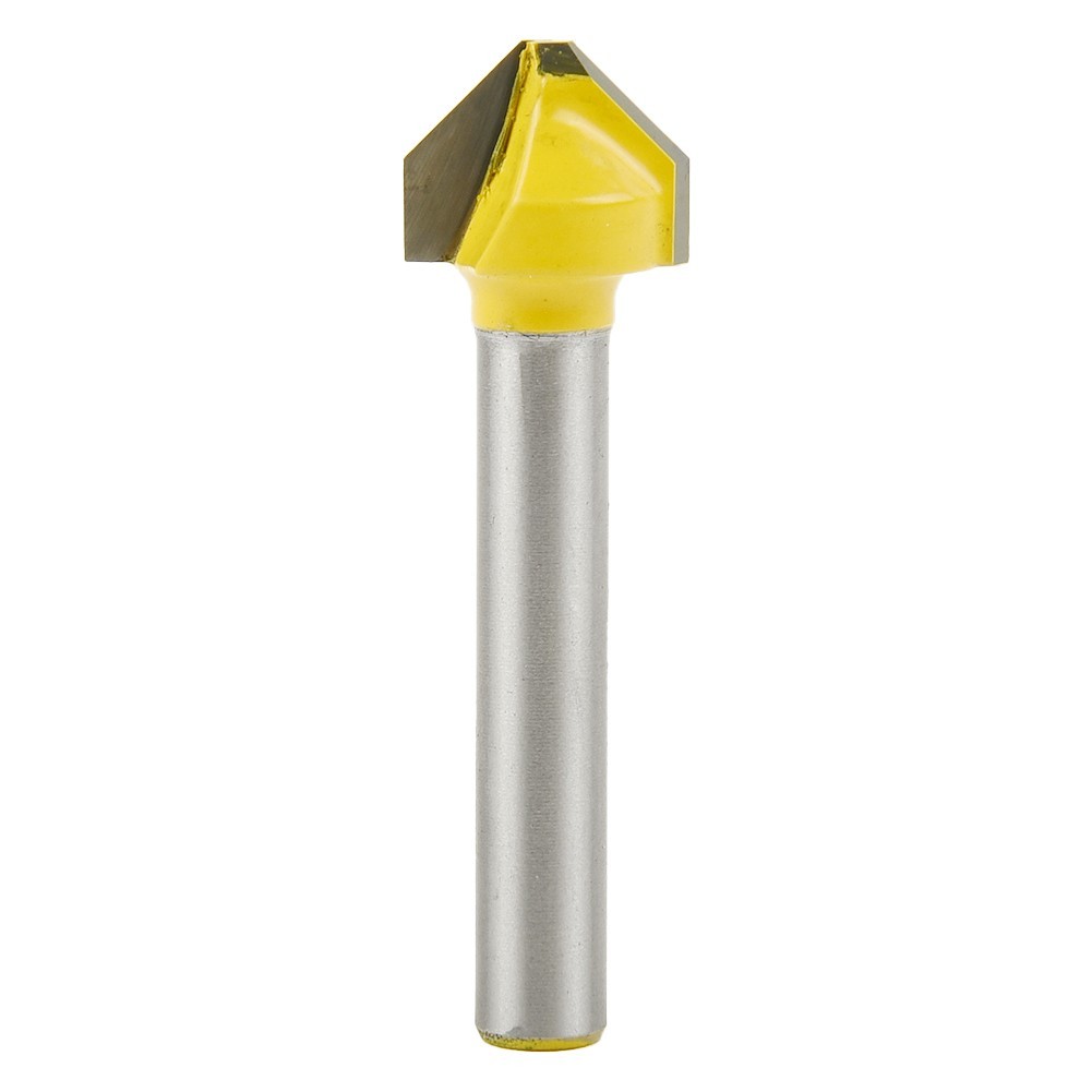 90 Degree V-shaped Flat Head Router Bit Woodworking Engraving Milling Cutter gallery