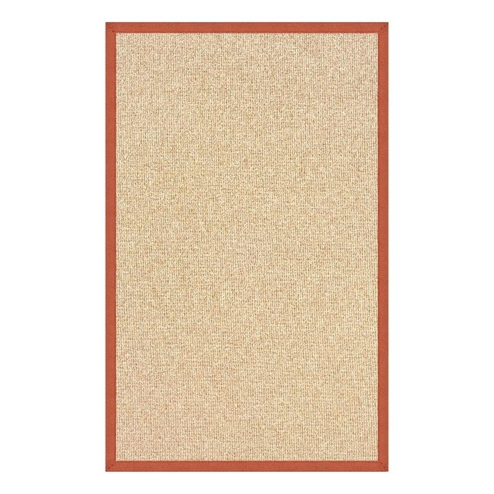 Linon Empire Machine Tufted Wool 4'x6' Rug in Natural and Burnt Orange gallery