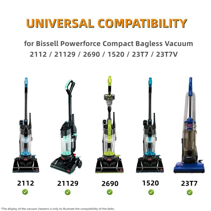 4Pack For Bissell PowerForce Compact 1520 EasyVac Lightweight Vacuum Belt gallery