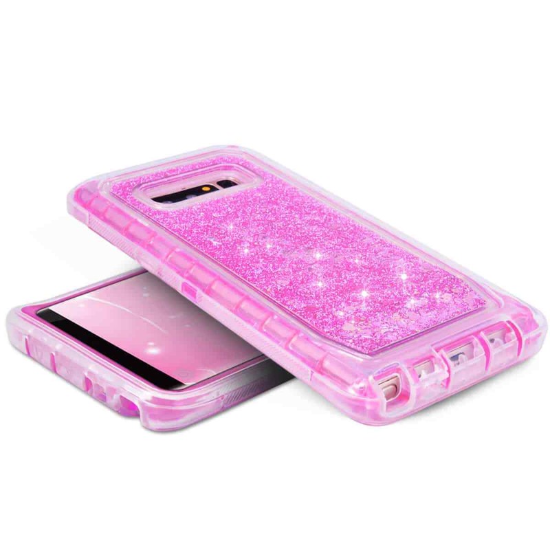 For Samsung Galaxy S10/S10e/S10+Plus Liquid Glitter Shockproof Defender Case gallery