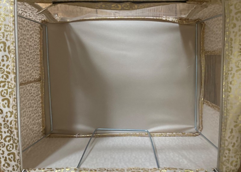 2 Folding Storage Organizer Polyester Oxford Fabric Clear PVC Window Steel frame gallery