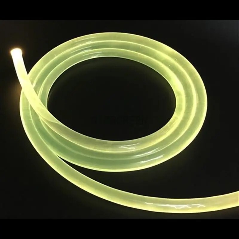 Transparent Super Bright Solid Core Side Glow Optic Fiber 1.5~12mm Thick Cable gallery