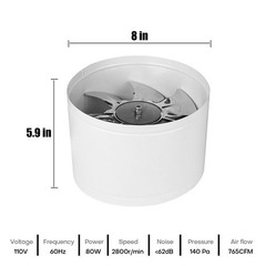 8″/10″/12″ Inline Duct Fan Blower Booster Exhaust HVAC Air Cooling Ventilation