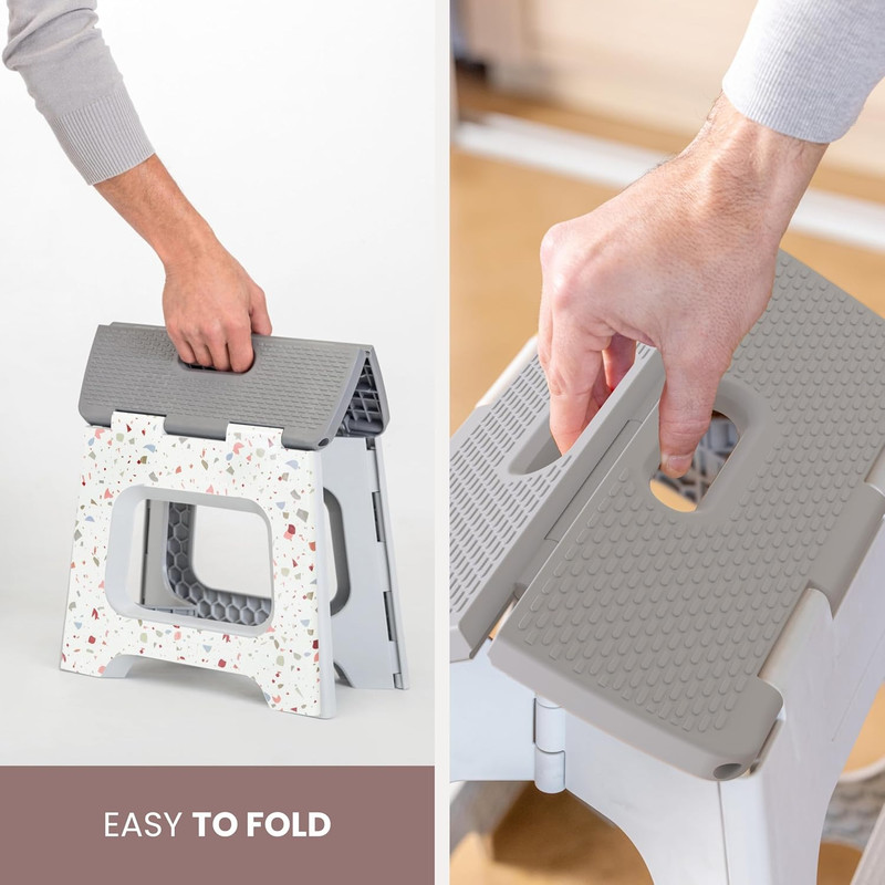 Vigar Compact Folding Step Stool - 10-1/2 Inch Foldable Step Stool for Adults, L gallery