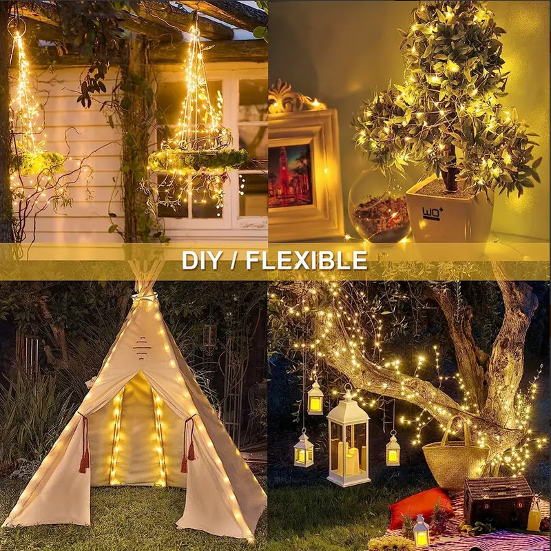 Outdoor Solar String Lights Christmas Fairy Garden Decorations Lamp 100-300LED gallery