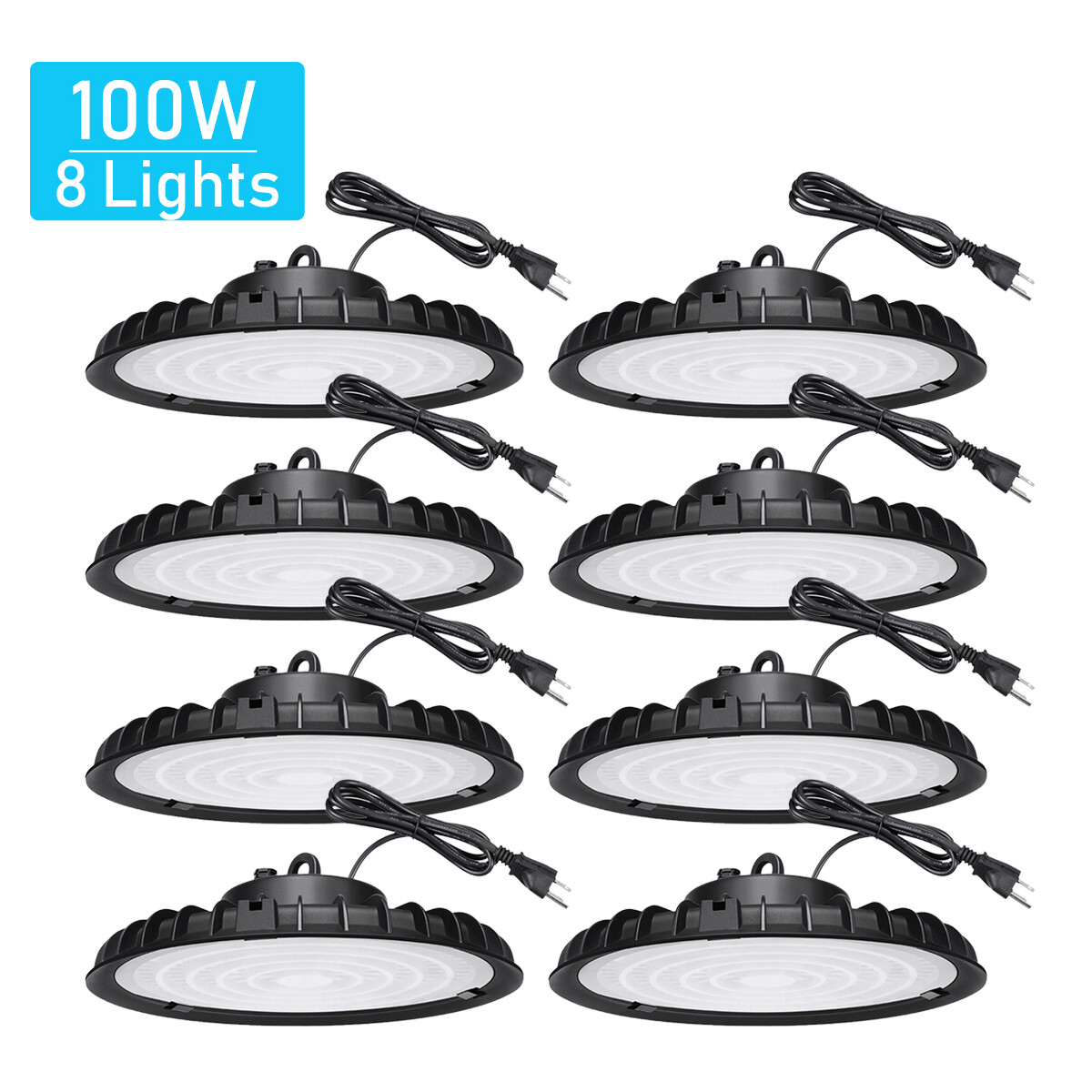 8 Pack 100W Led UFO High Bay Light 100 Watts Commercial Factory Warehouse Light gallery