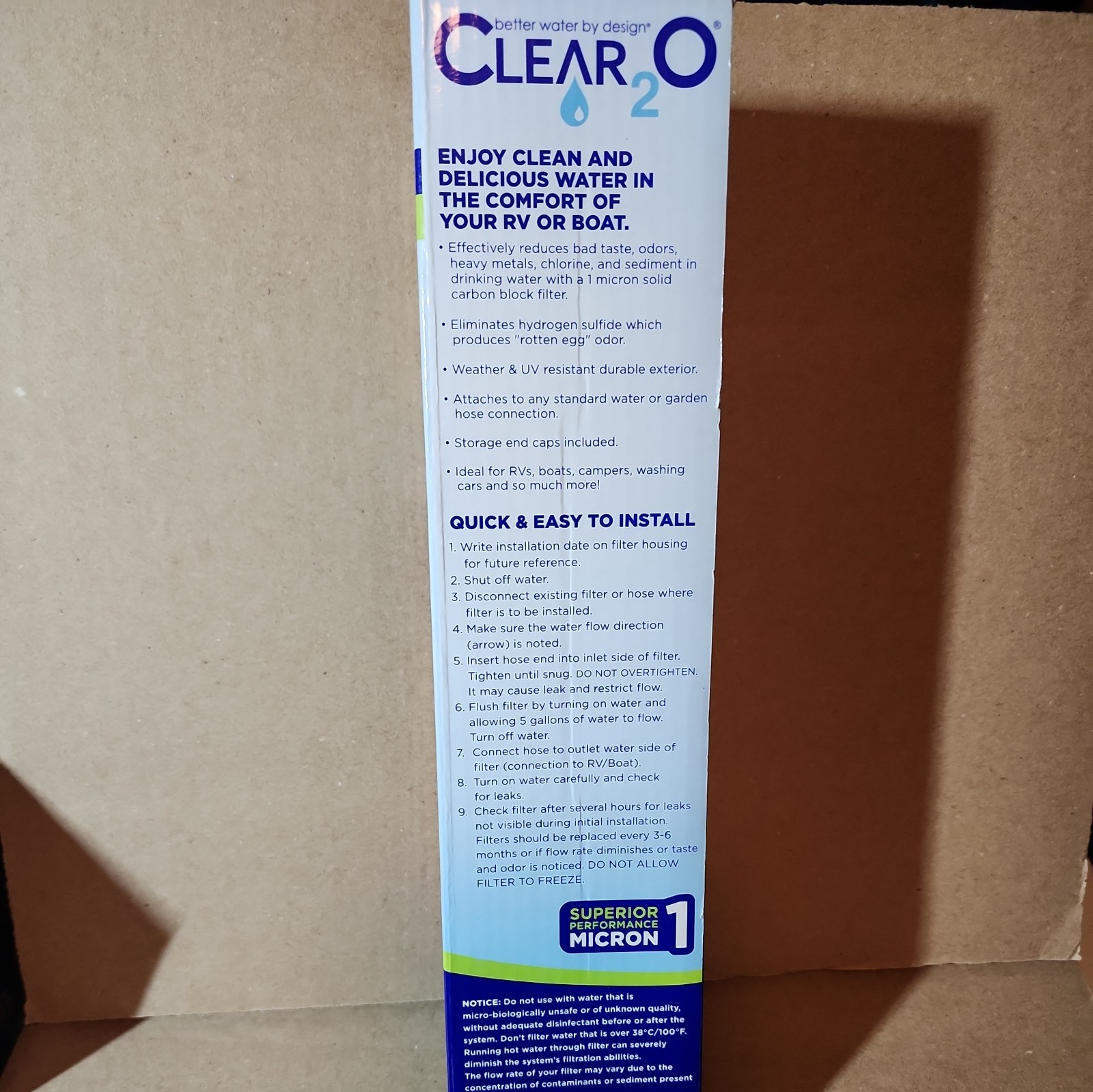 Clear2O CRV2006 RV and Marine Inline Water Filter gallery
