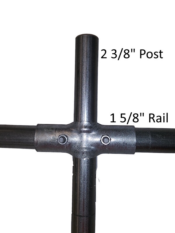 2 3/8" x 1 5/8" Line Rail Clamps For Chain Link Fence - With Nuts and Bolts. gallery