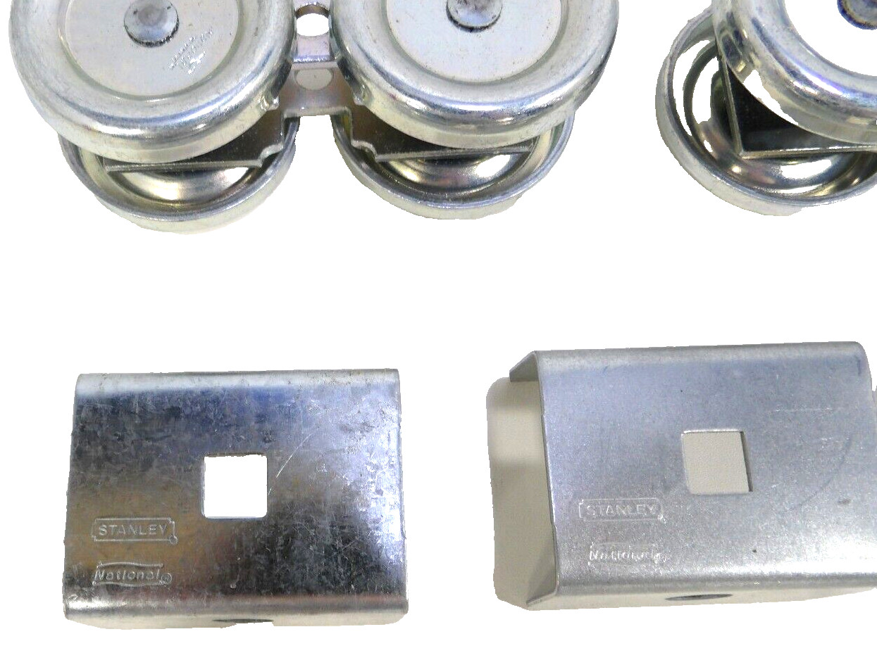 NATIONAL HARDWARE Box Rail Hangers, 2 BOTTOM rollers, brackets & bolts NEW gallery