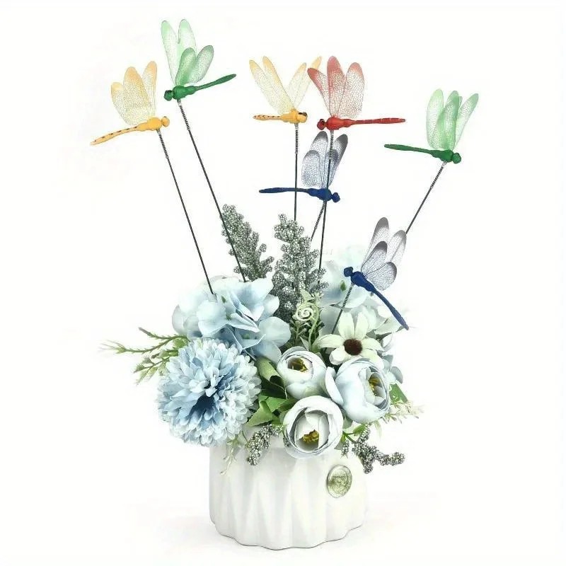 10 Pcs 3D Dragonfly Garden Decor Dragon Fly Garden Stakes Dragonflies Garden 10X gallery