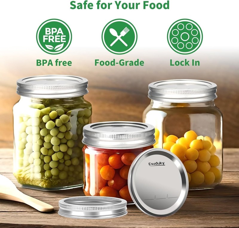Canning Lids and Rings 52 Count Regular Mouth Mason Jar Band For Ball Kerr Jars gallery