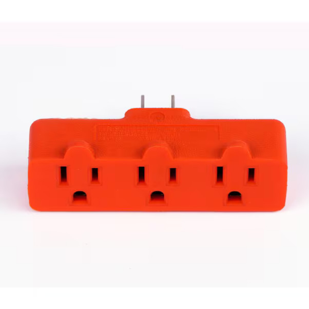 Heavy-Duty Grounded Triple Tap Adapter: 3-Way Electrical Splitter with 3 Outlets gallery