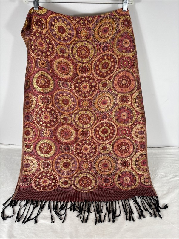 Fringed Multicolored Table Runner 62” X 23” gallery