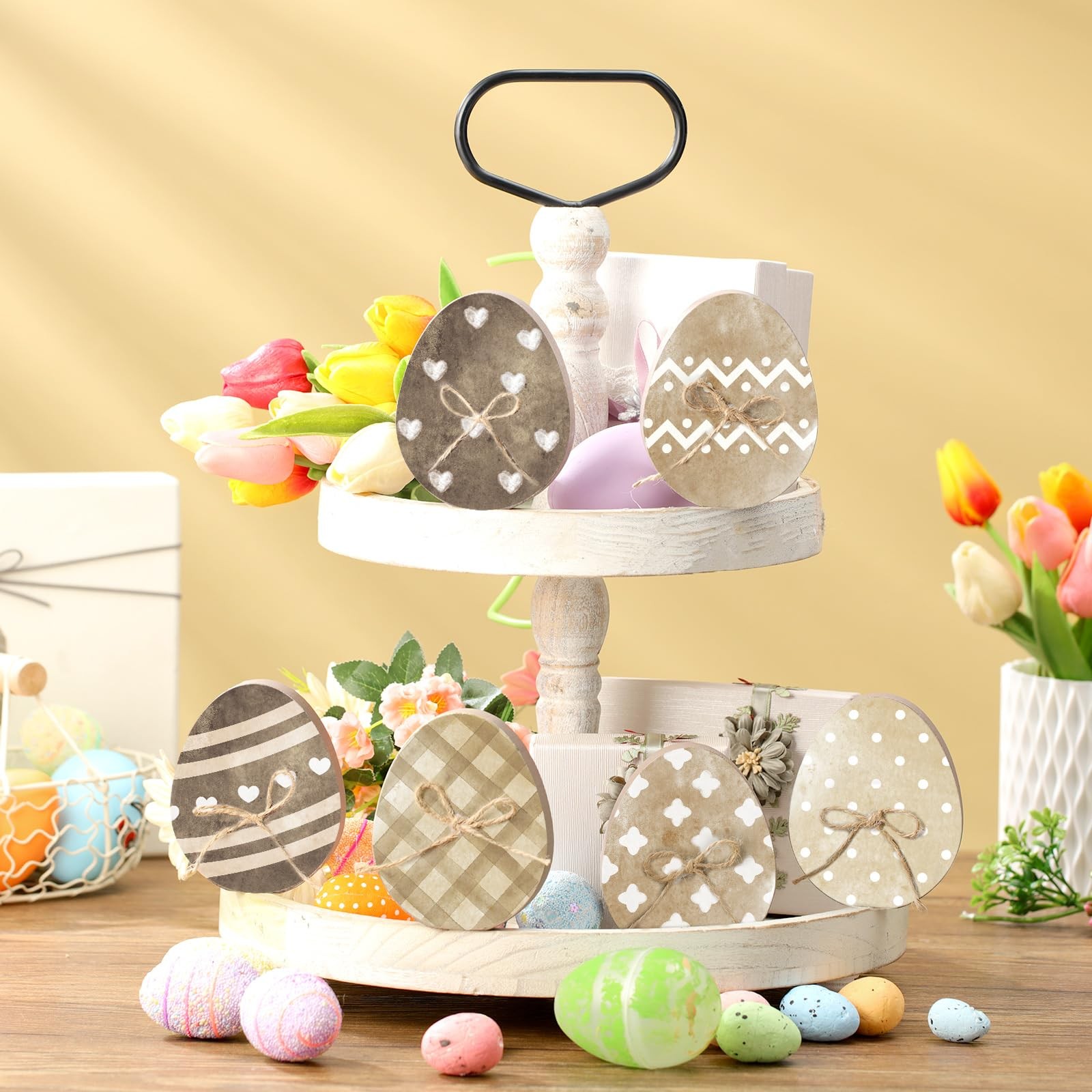 Seeloowy 6 Pcs Easter Table Decorations 3.15 x 3.94 inches, as pictures shown gallery