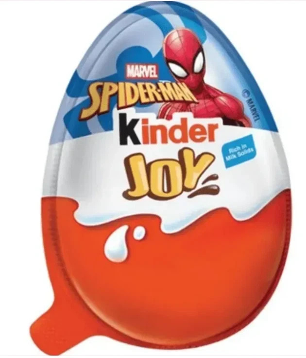 48 x kinder schoko bons crispy + kinder joy spiderman ( 24 pcs ) free delivery gallery