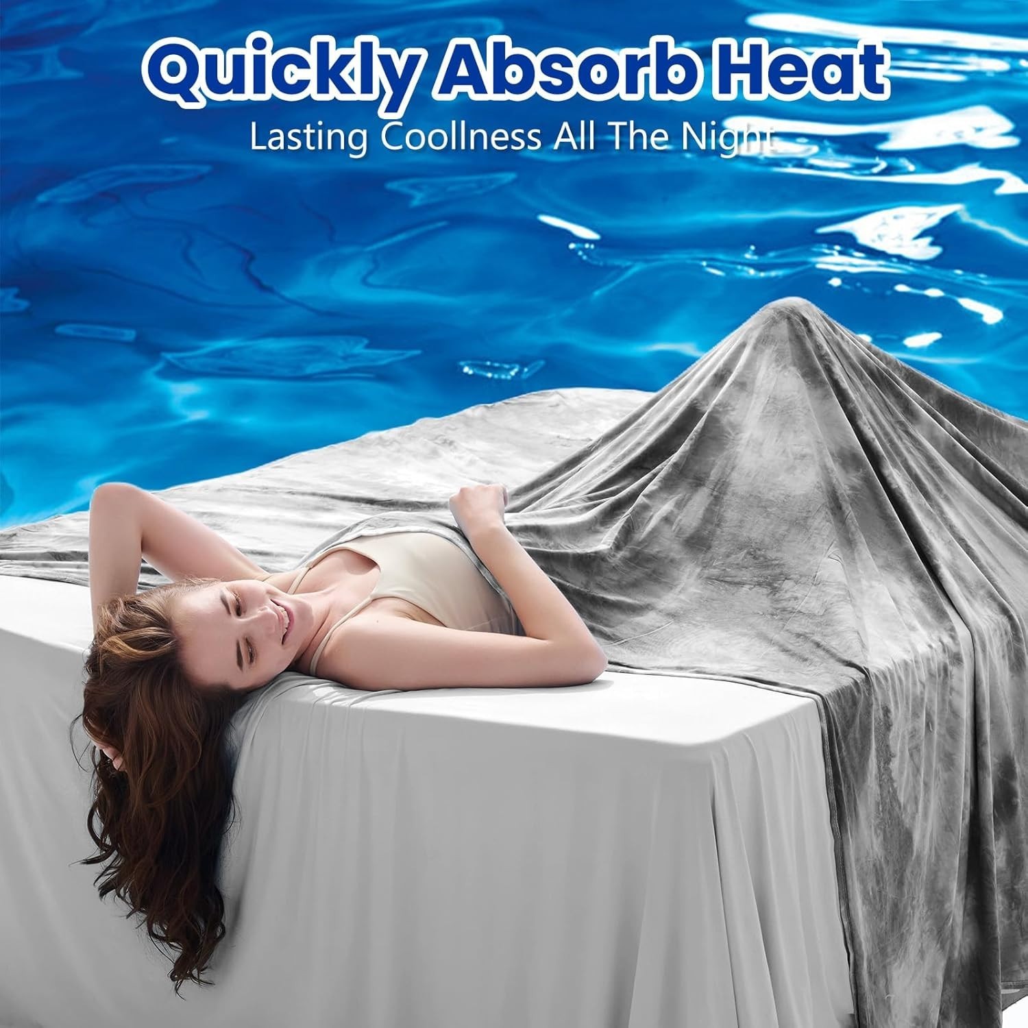 Topcee Cooling Throw Blanket for Night Sweats Decorative Tie Dye, Absorbs Hea gallery