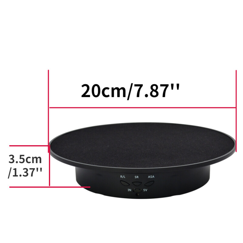 20CM Display Stand Electric Turntable Show Holder 360° Battery/Plug in Power 8KG gallery