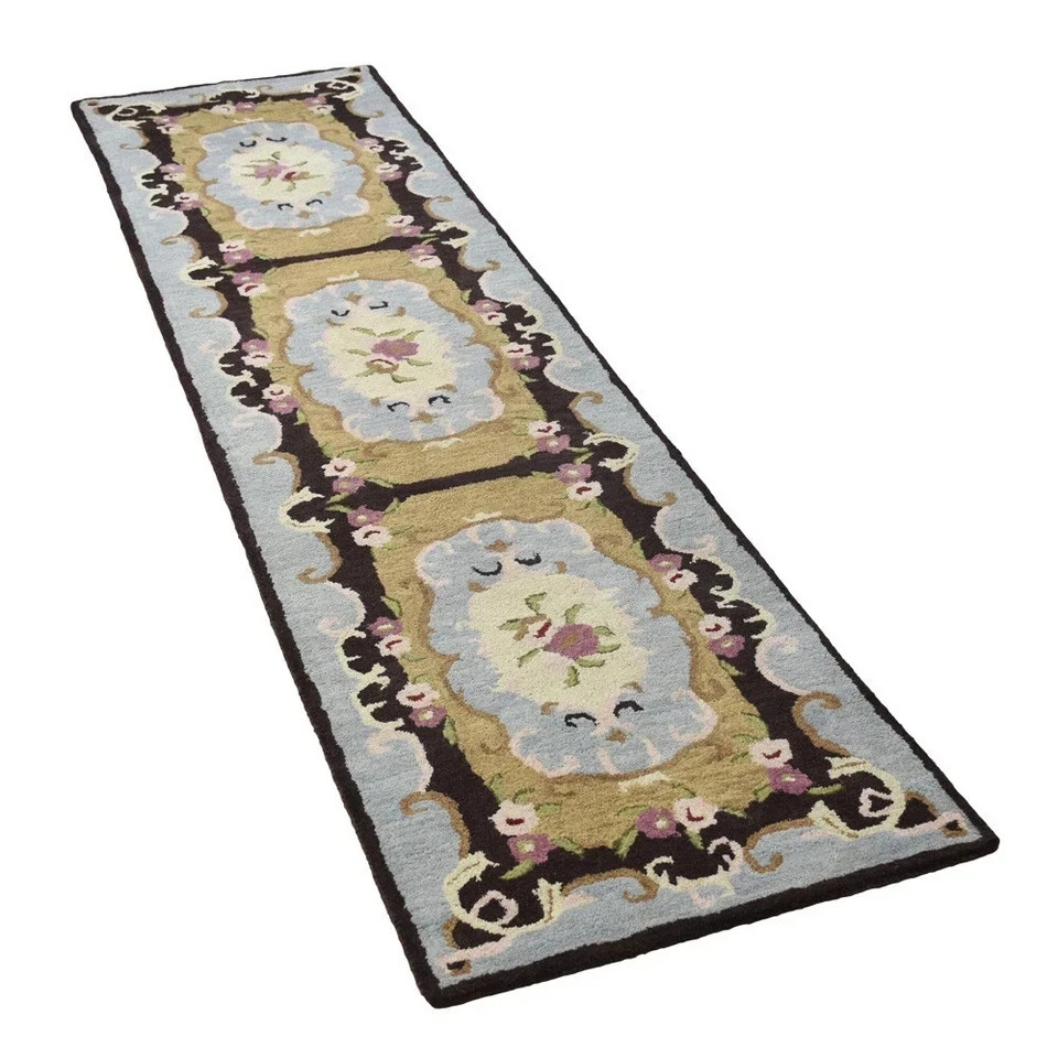 New Handmade Victorian Style Aubusson All Sizes Area Rug Hand-tufted Wool Carpet gallery