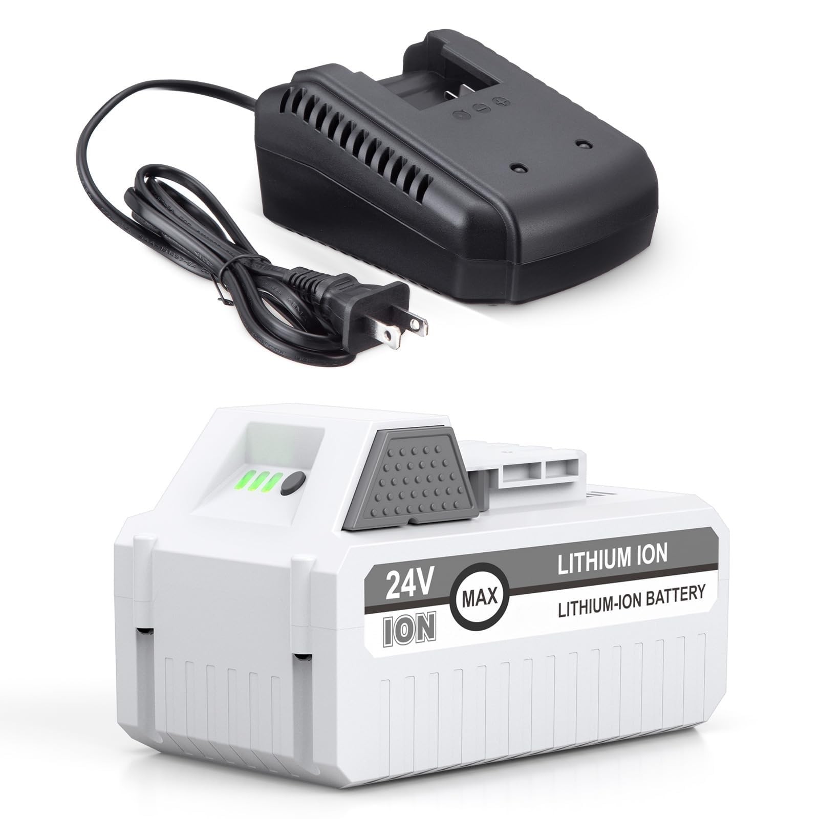7500mAh 24VBAT-LTE Replacement Lithium-iON Battery+Fast Charger for Snow Joe ... gallery