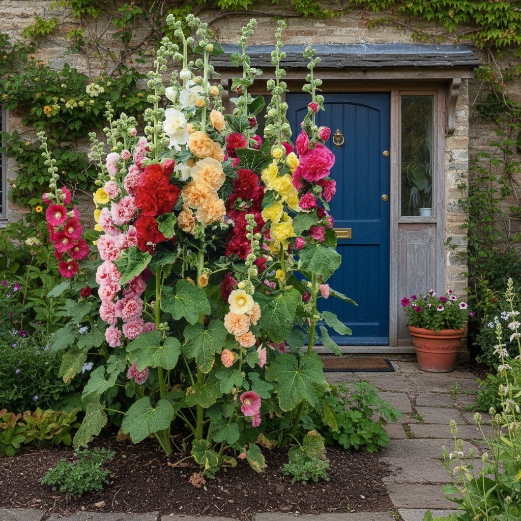 50 Hollyhock Seeds – Tall Double Bloom Mix for Stunning Cottage Gardens gallery