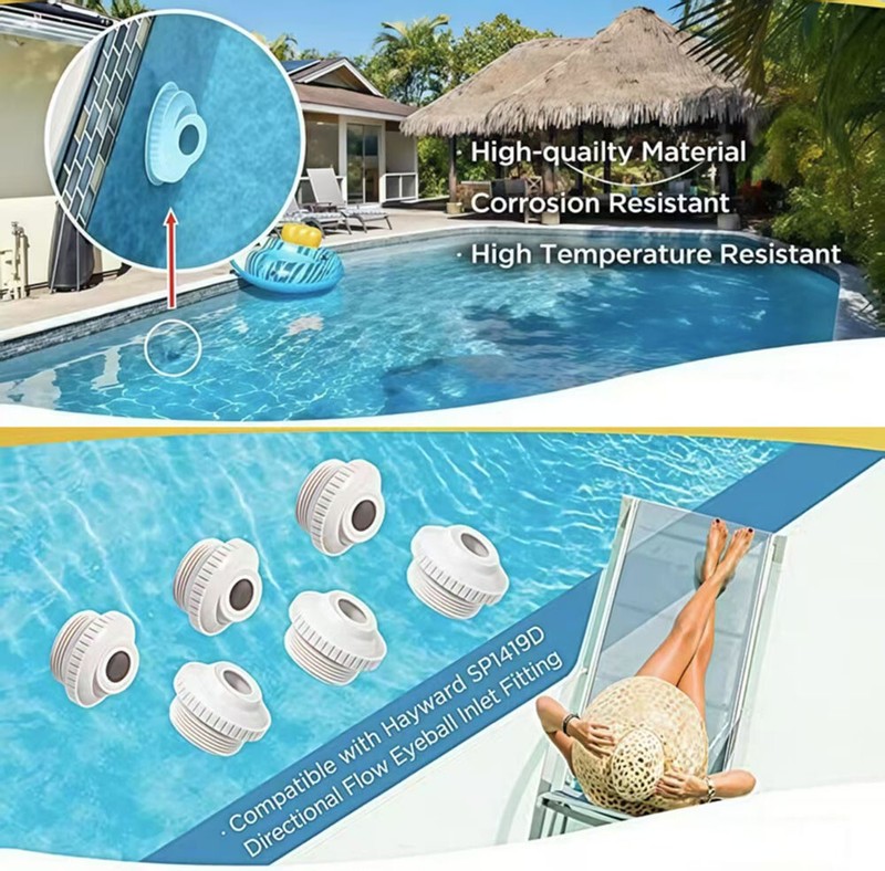 Removable Panel Pool Nozzle - 360° Rotation, Anti-Bacterial, Spa Compatible gallery