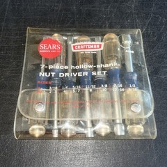 Vintage Craftsman 7 Pc Hollow Shank Nut Driver Set 9-4196 Made In USA 3/16-1/2”