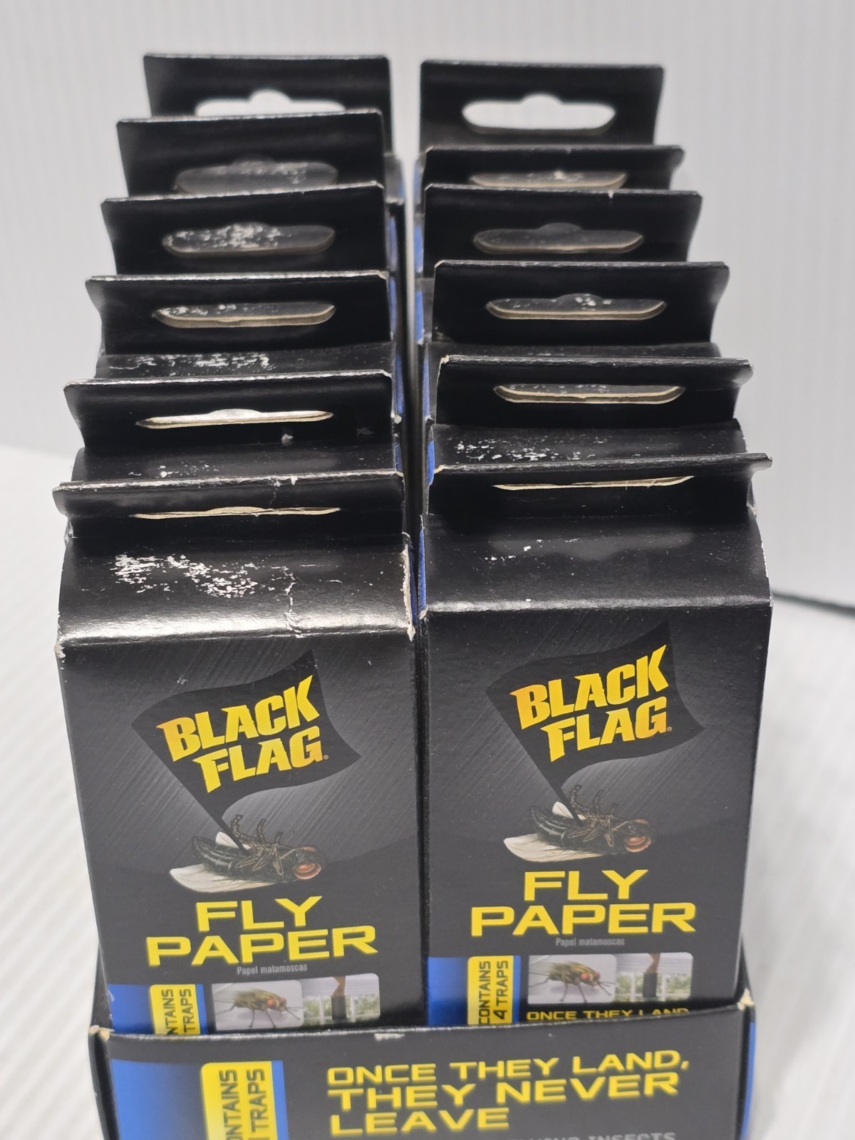 Black Flag Fly Paper Insect Trap (48 Traps) 12 Boxes Of 4 Each (Flying Insects) gallery